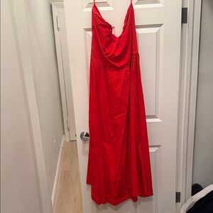J. Crew Strapless Red Dress
